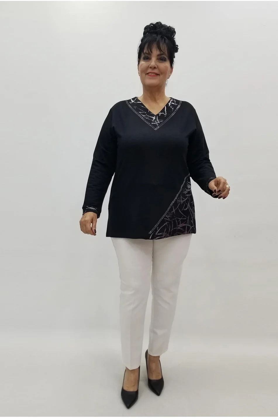 Miraggio Büyük Beden Bluz 4184 SİYAH