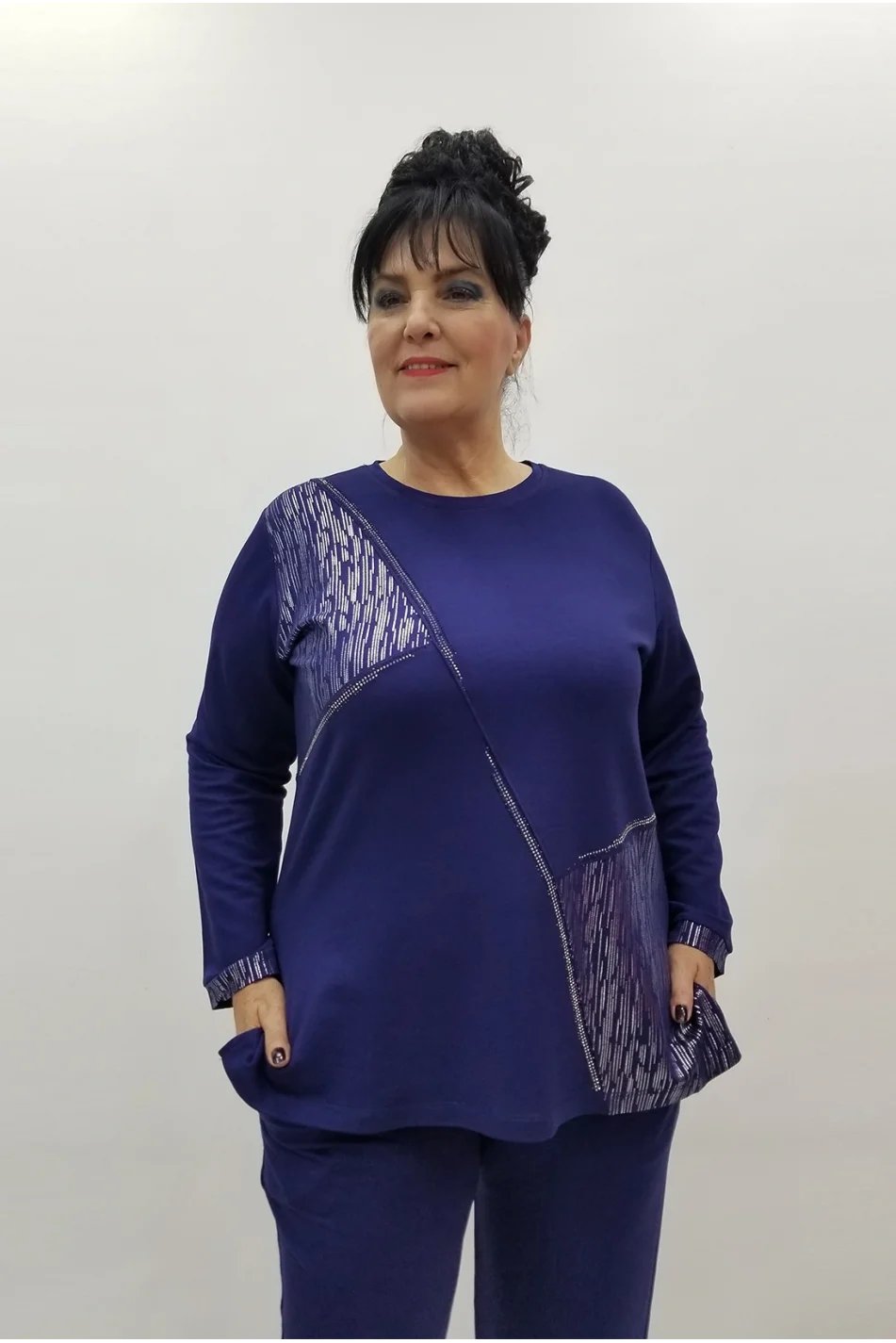 Miraggio Büyük Beden Bluz 4186 LACİVERT