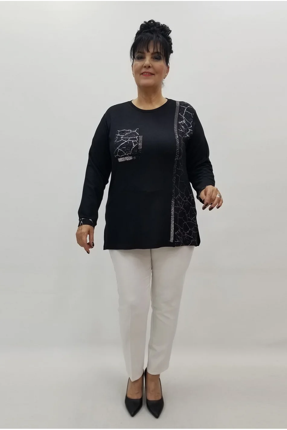 Miraggio Büyük Beden Bluz 4187 SİYAH