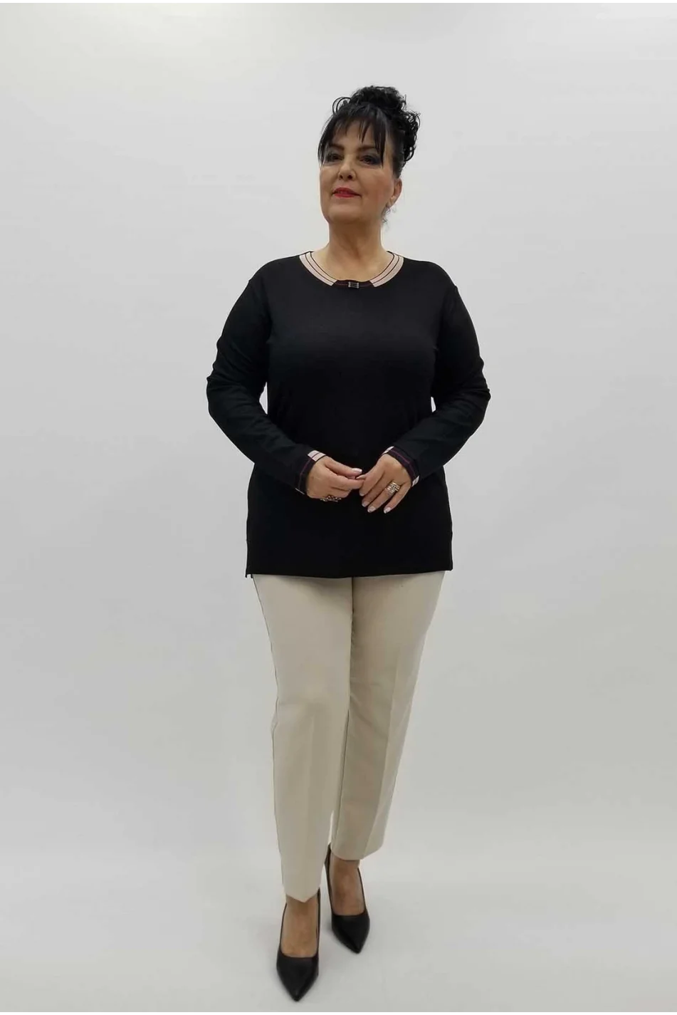 Miraggio Büyük Beden Bluz 4204 SİYAH