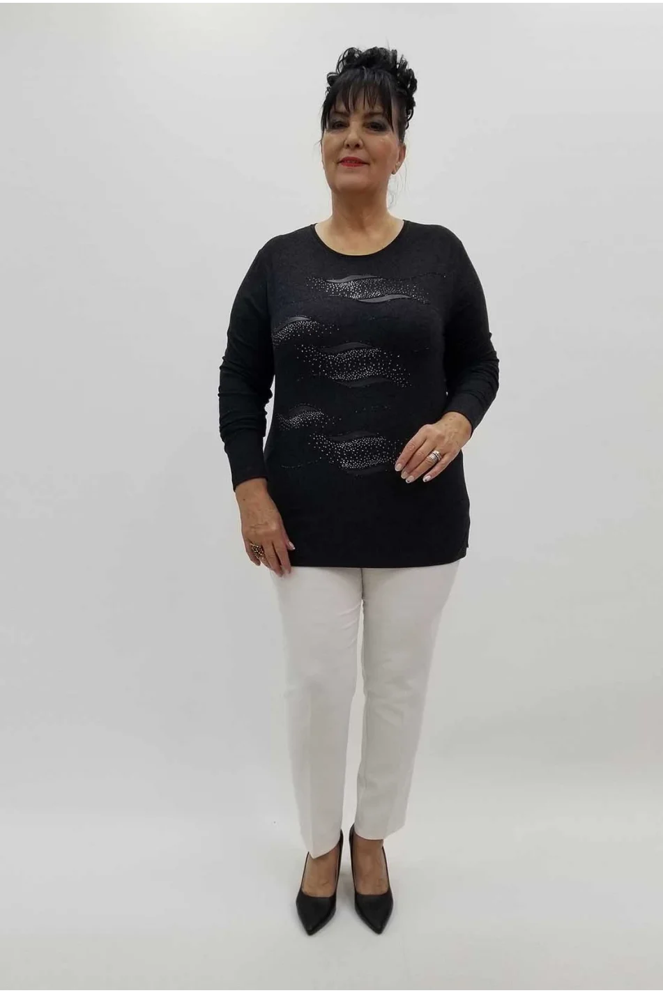 Miraggio Büyük Beden Bluz 4222 SİYAH