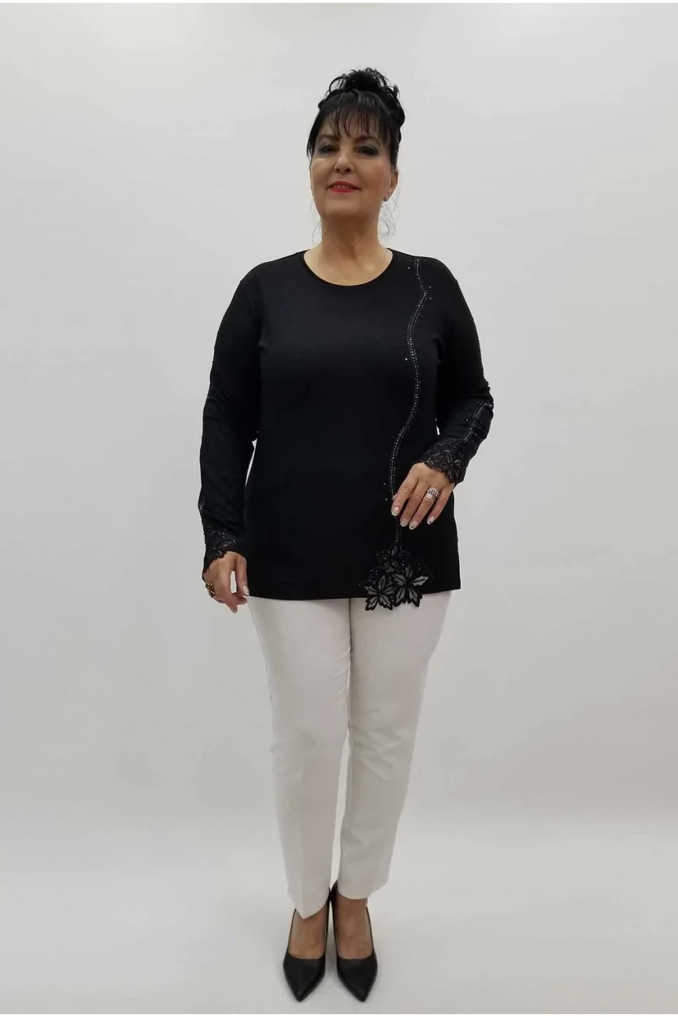 Miraggio Büyük Beden Bluz 4232 SİYAH