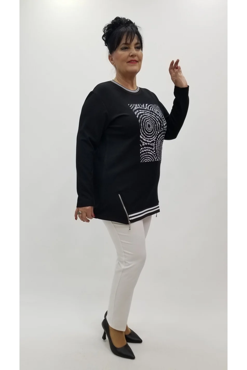 Miraggio Büyük Beden Bluz 4252 SİYAH