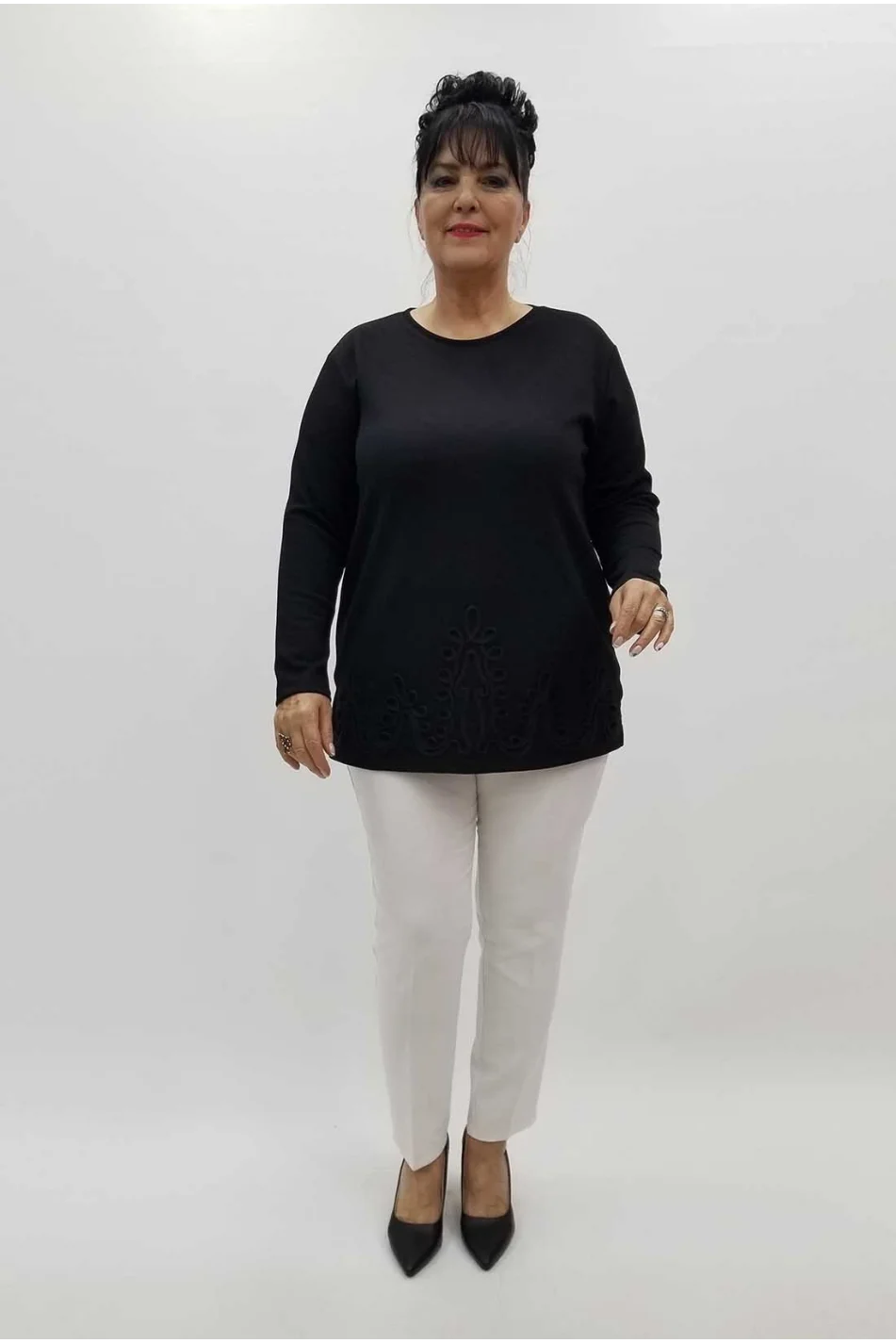 Miraggio Büyük Beden Bluz 4255 SİYAH