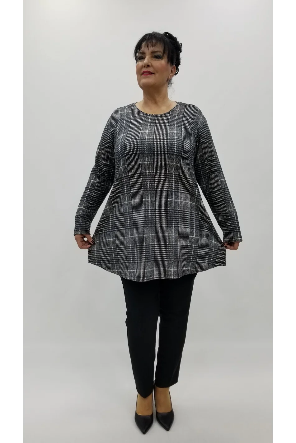 Miraggio Büyük Beden Bluz 4308 ANTRASİT