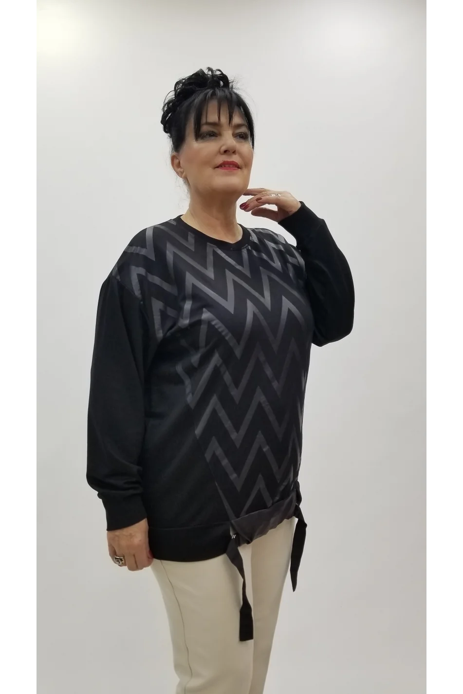 Miraggio Büyük Beden Bluz 4330 SİYAH