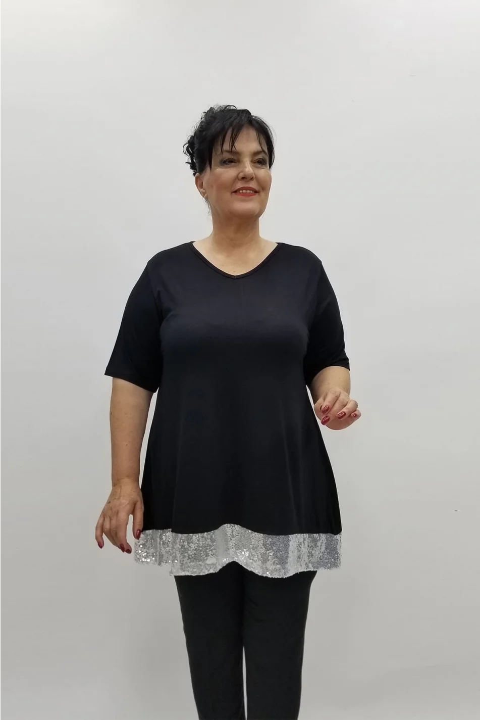 Miraggio Büyük Beden Bluz 97762 GÜMÜŞ