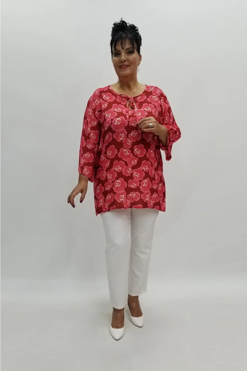 Miraggio Büyük Beden Bluz 97804 BORDO