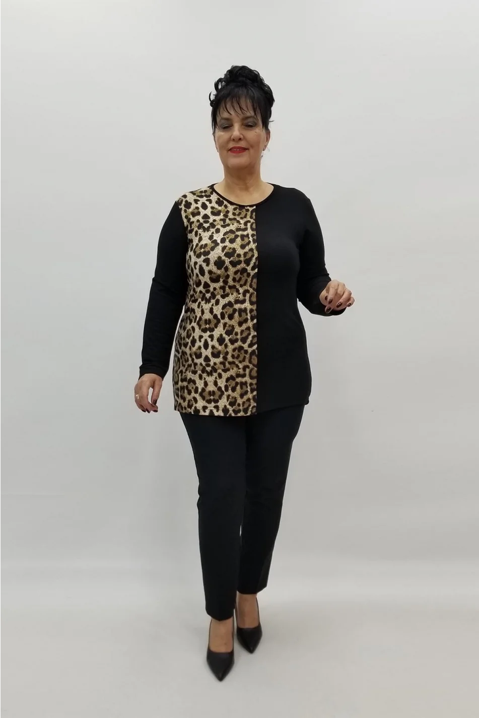 Miraggio Büyük Beden Bluz 98053 SİYAH