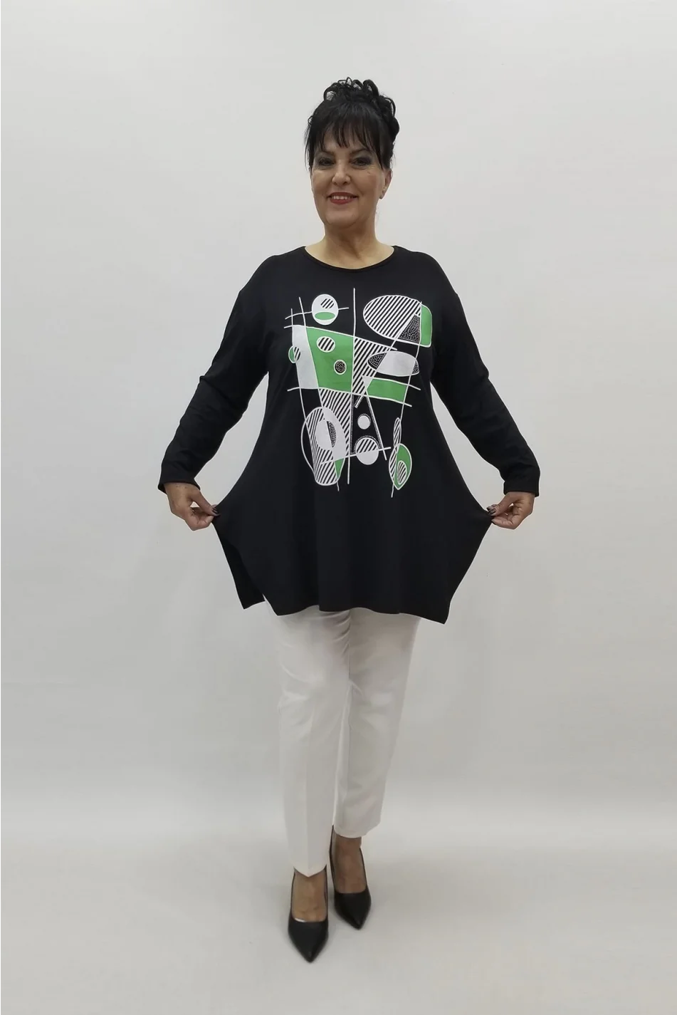 Miraggio Büyük Beden Bluz 98253 SİYAH