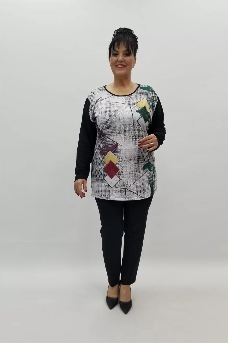 Miraggio Büyük Beden Bluz 98382 SİYAH