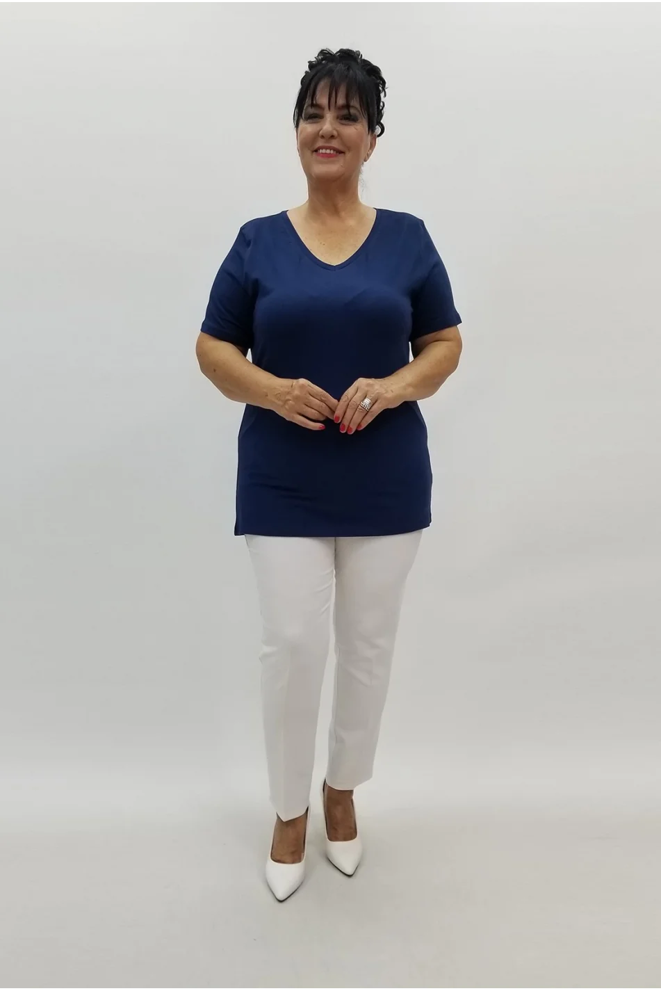 Miraggio Büyük Beden Bluz 98401 LACİVERT