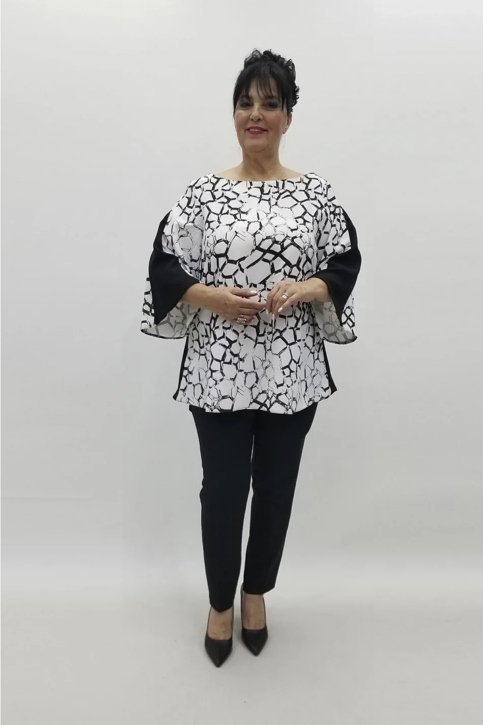 Miraggio Büyük Beden Bluz 98704 SİYAH