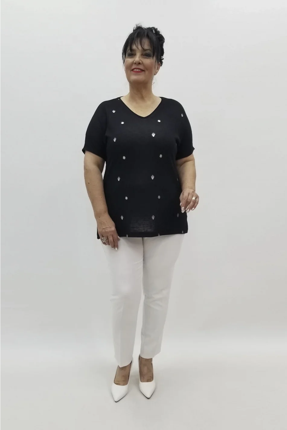 Miraggio Büyük Beden Bluz 98726 SİYAH