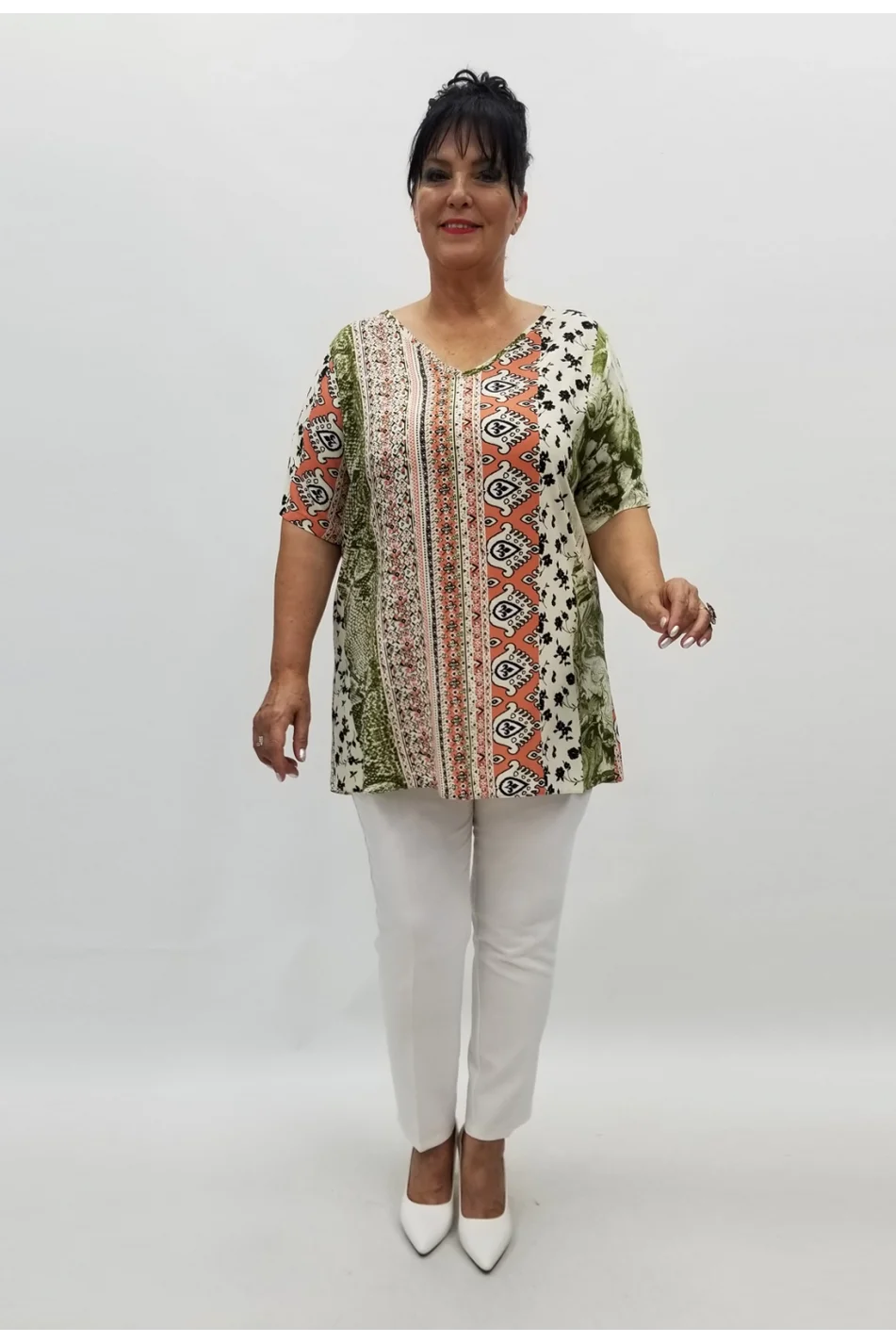 Miraggio Büyük Beden Bluz 98929 HAKİ