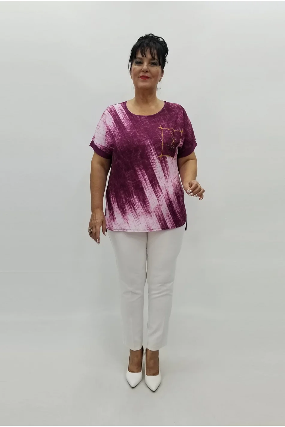 Miraggio Büyük Beden Bluz 98946 MÜRDÜM