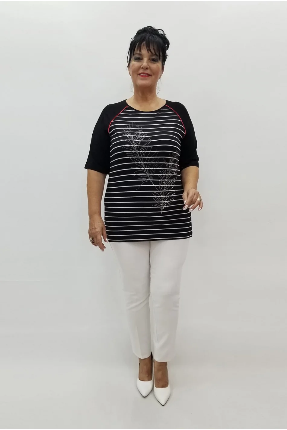 Miraggio Büyük Beden Bluz 98949 SİYAH