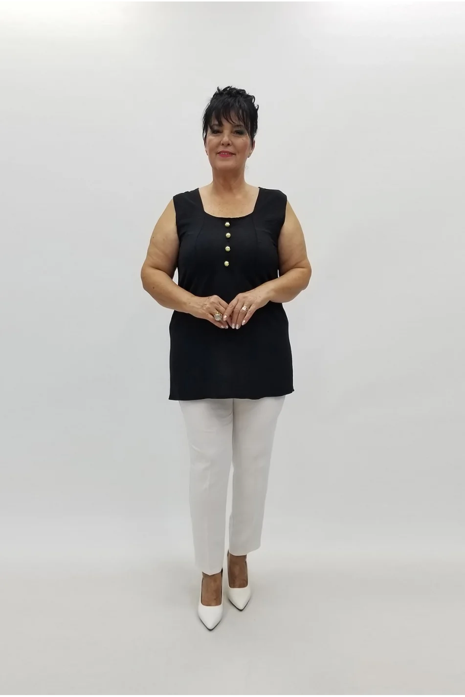 Miraggio Büyük Beden Bluz 98958 SİYAH