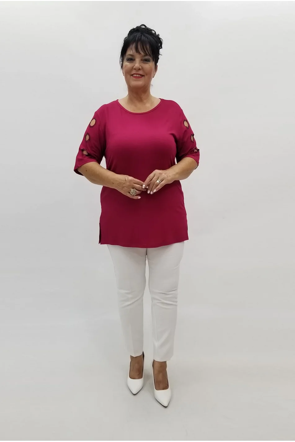 Miraggio Büyük Beden Bluz 98959 BORDO