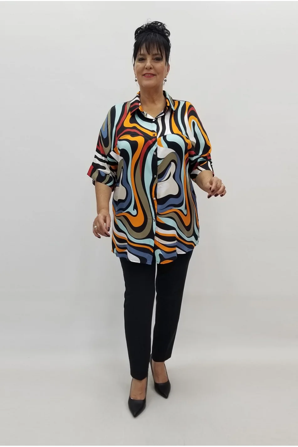 Miraggio Büyük Beden Bluz 99167 ORJİNAL