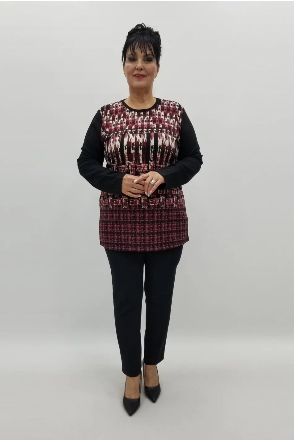 Miraggio Büyük Beden Bluz 99188 BORDO