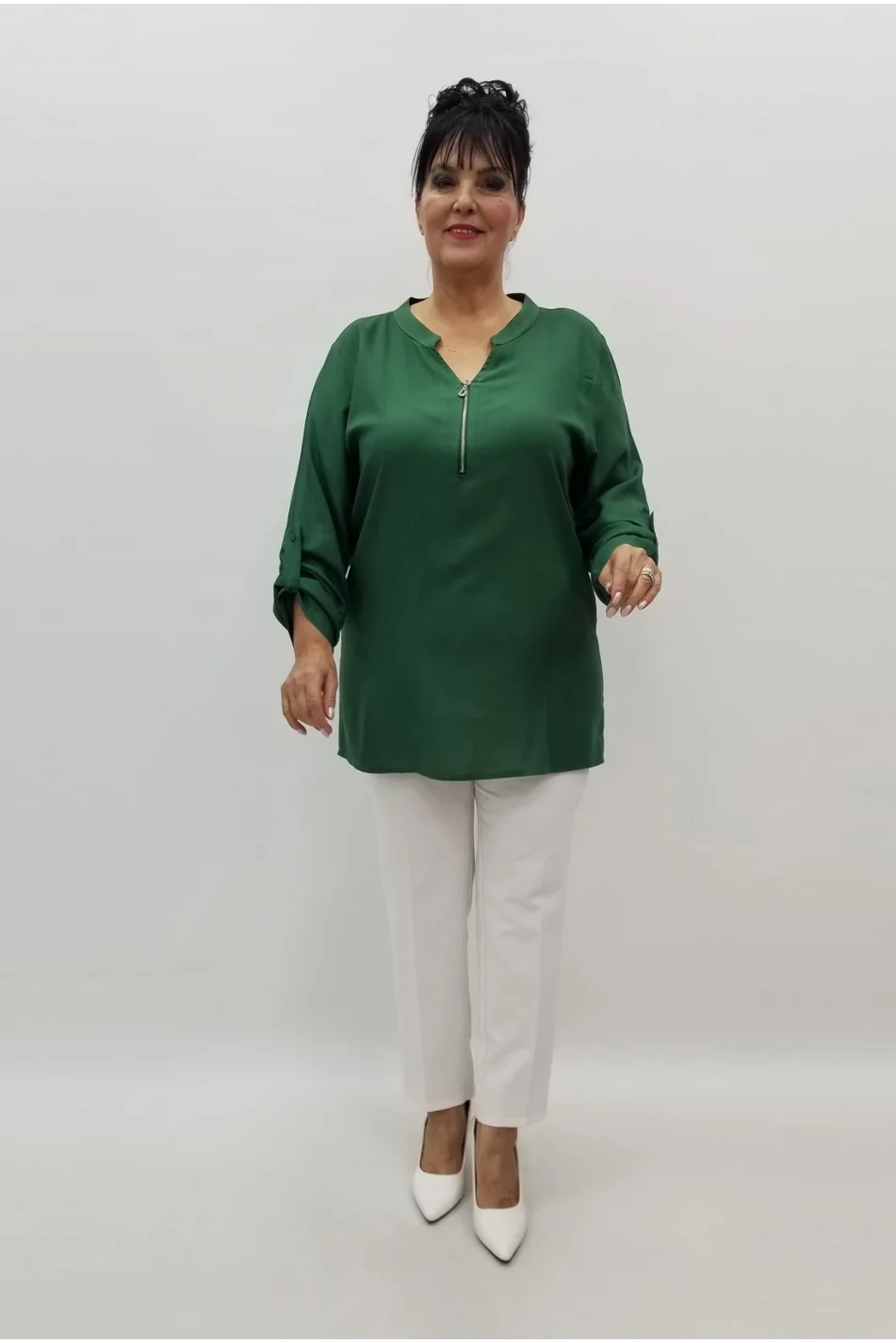 Miraggio Büyük Beden Bluz 99190 YEŞİL