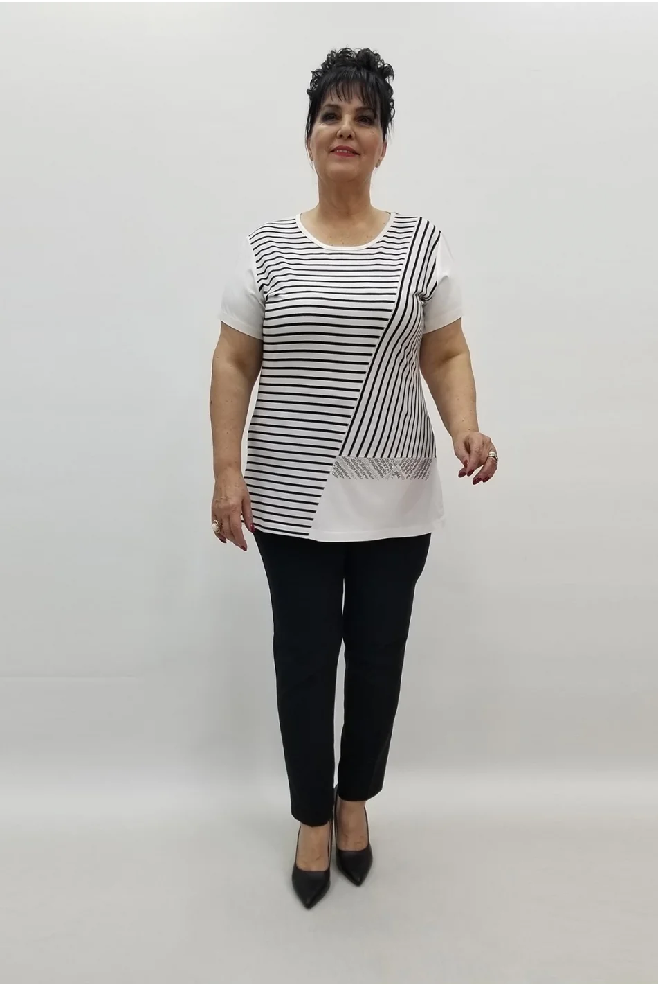 Miraggio Büyük Beden Bluz 99261 BEYAZ