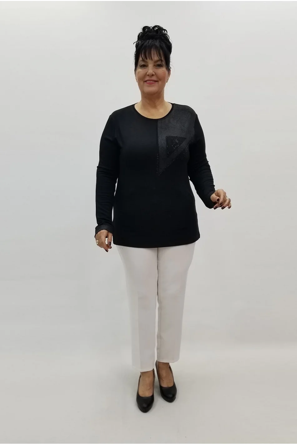 Miraggio Büyük Beden Bluz 99292 SİYAH