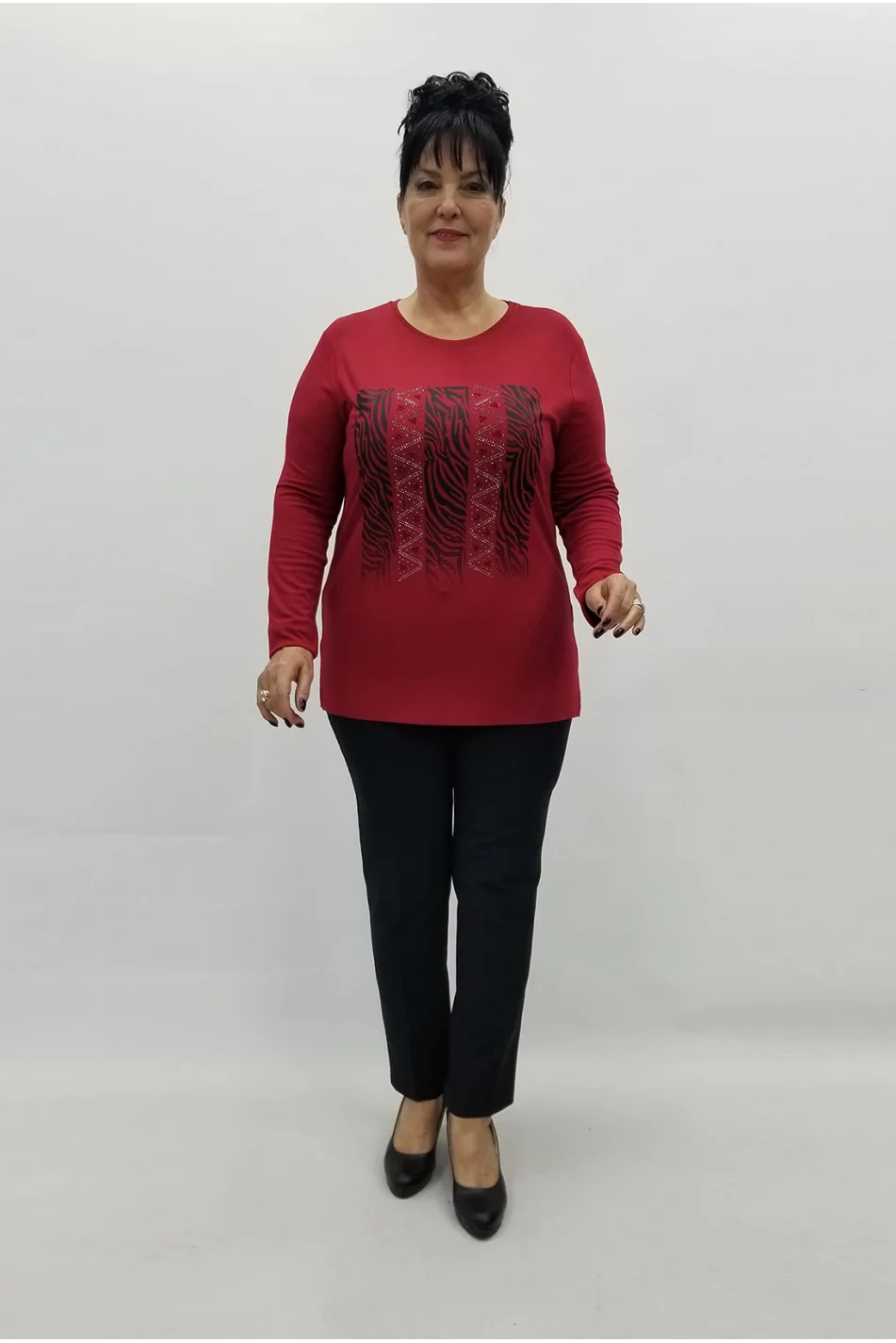 Miraggio Büyük Beden Bluz 99295 BORDO