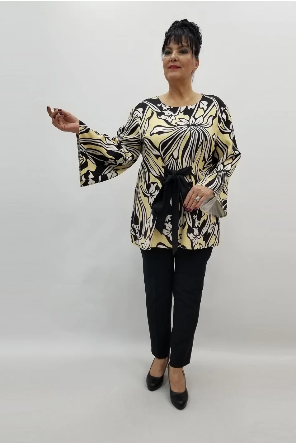 Miraggio Büyük Beden Bluz 99328 SİYAH