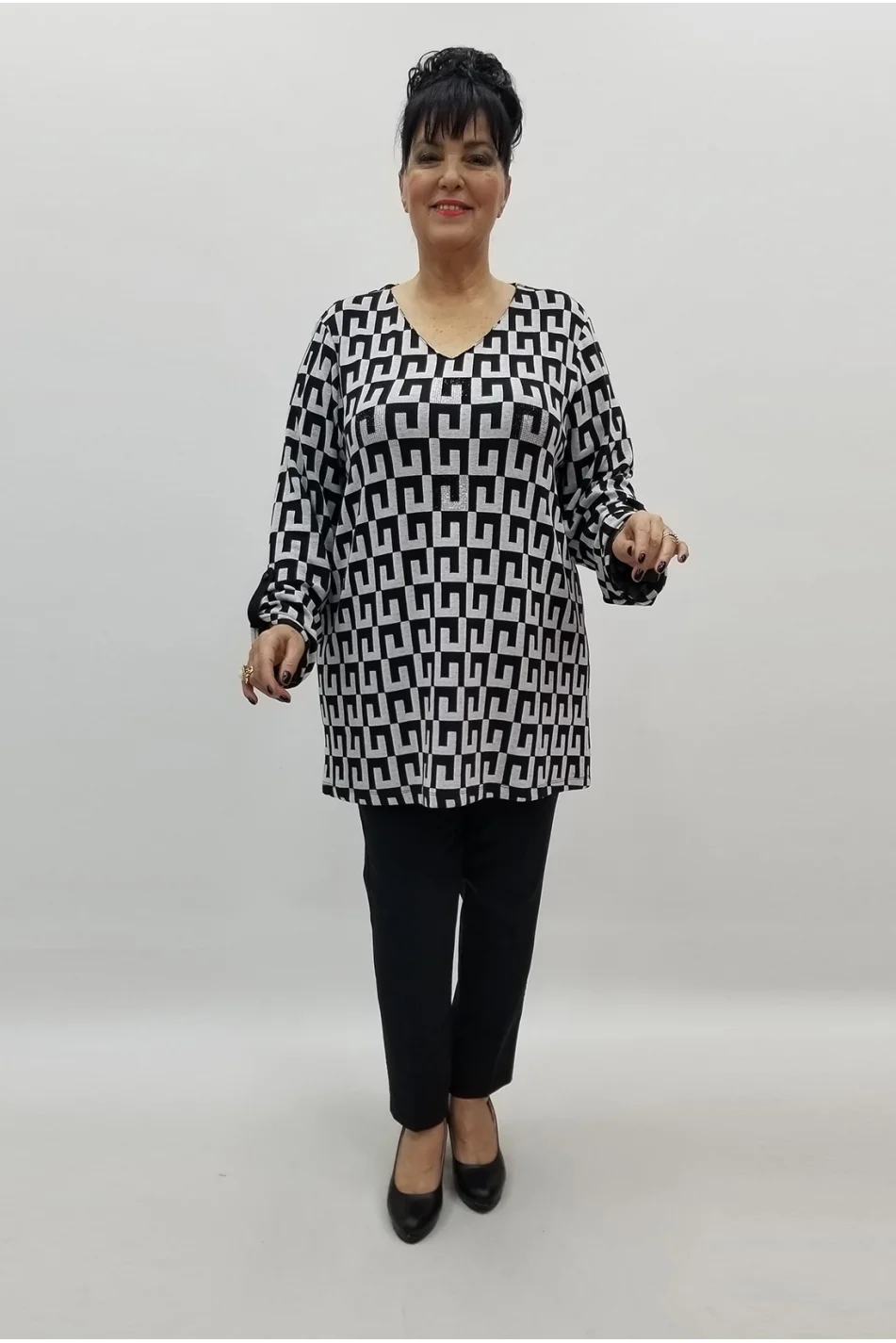 Miraggio Büyük Beden Bluz 99372 GRİ