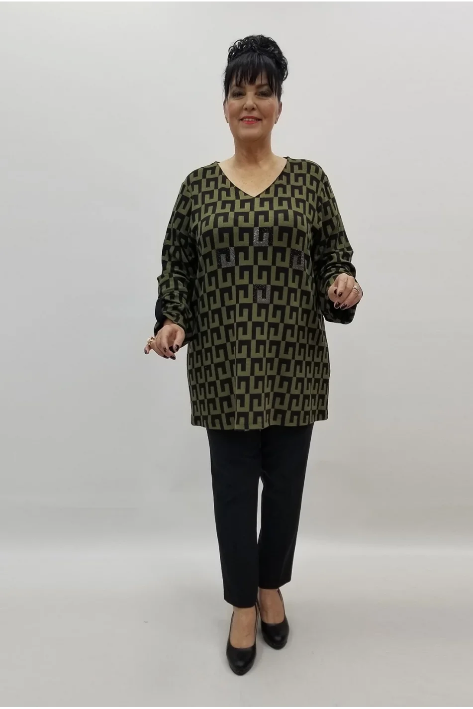 Miraggio Büyük Beden Bluz 99372 HAKİ