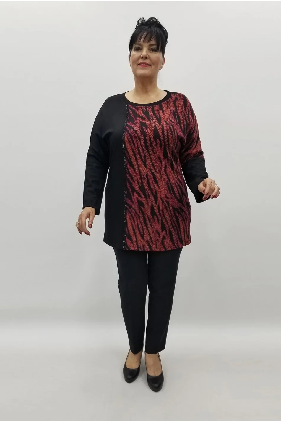 Miraggio Büyük Beden Bluz 99373 BORDO