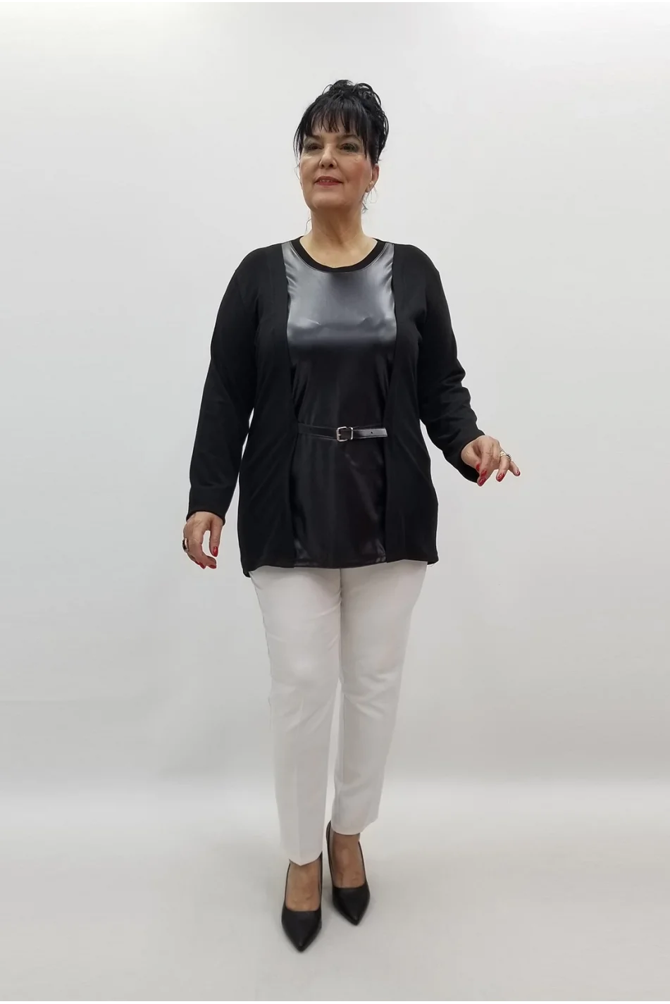 Miraggio Büyük Beden Bluz 99398 SİYAH