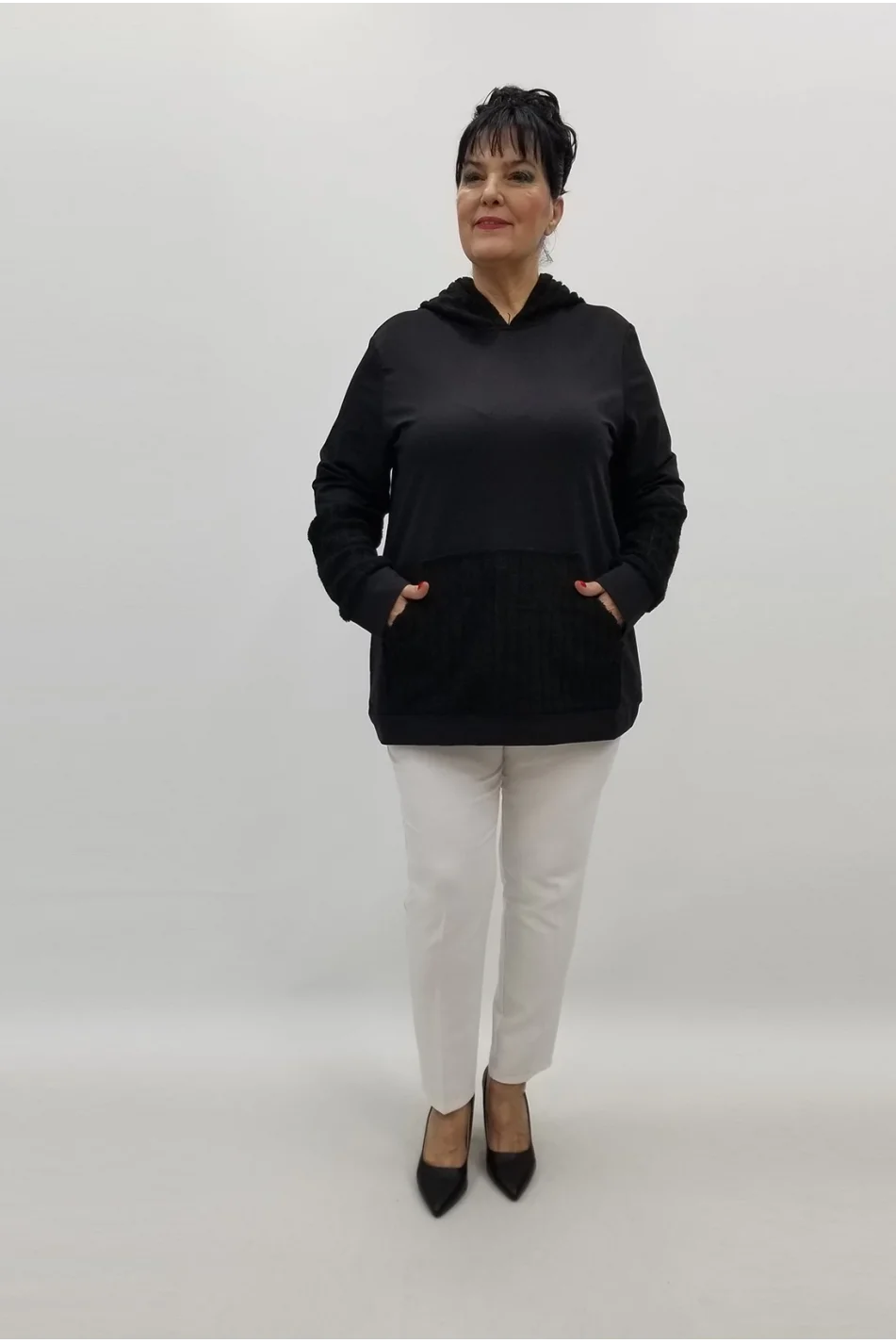 Miraggio Büyük Beden Bluz 99399 SİYAH