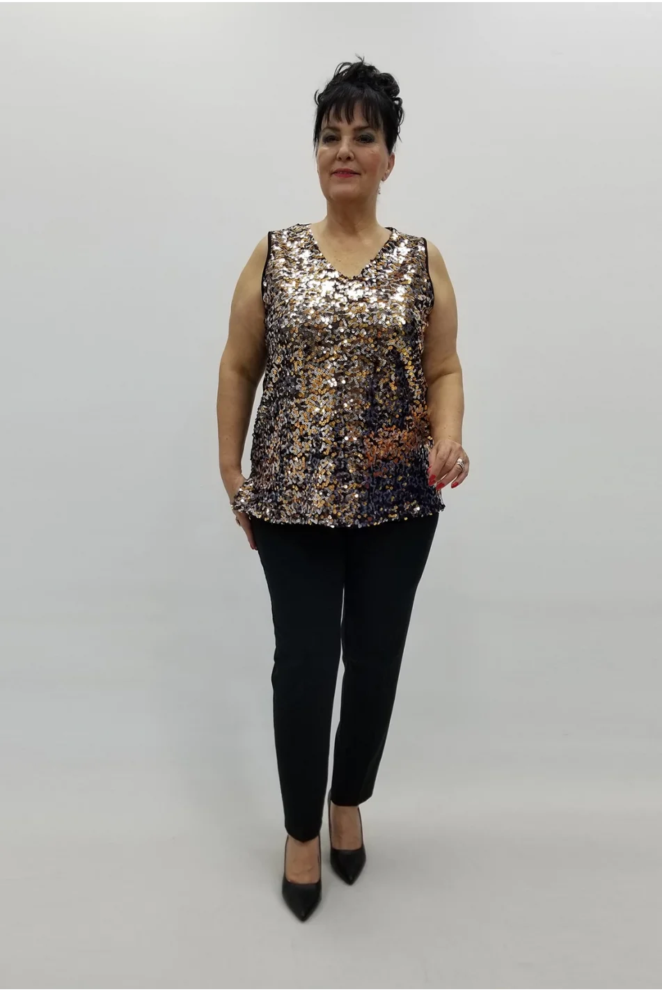 Miraggio Büyük Beden Bluz 99447 SİYAH