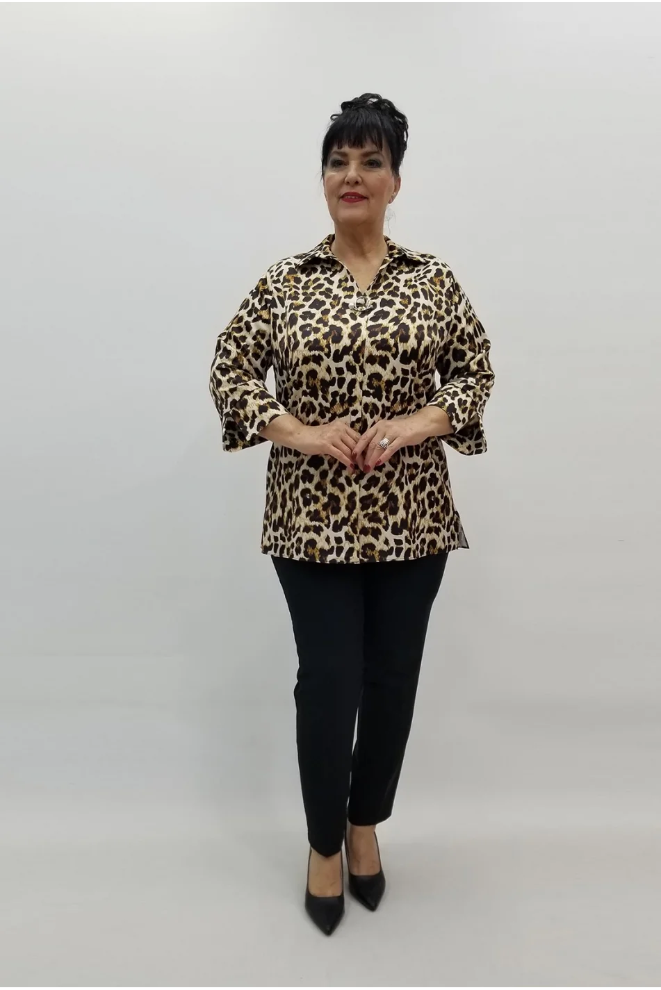 Miraggio Büyük Beden Bluz 99461 KAHVE