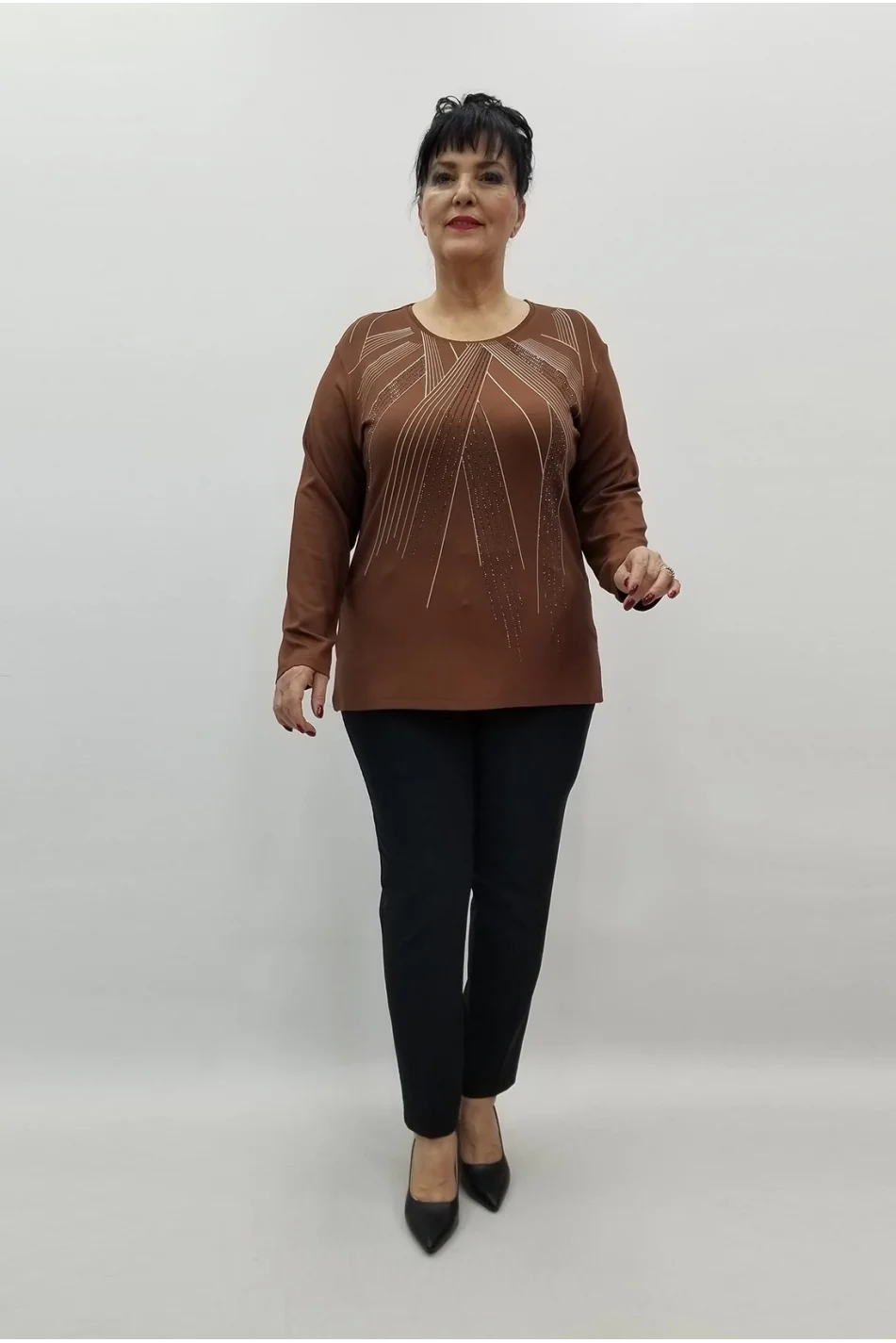 Miraggio Büyük Beden Bluz 99474 TABA