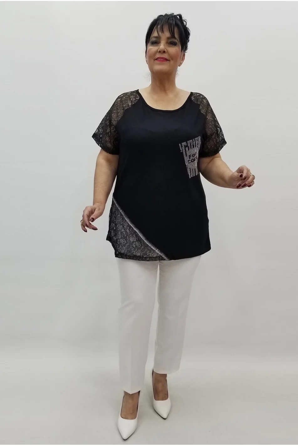 Miraggio Büyük Beden Bluz 99535 SİYAH