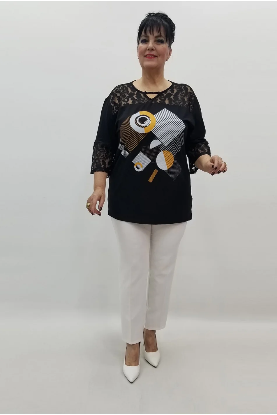 Miraggio Büyük Beden Bluz 99537 SİYAH