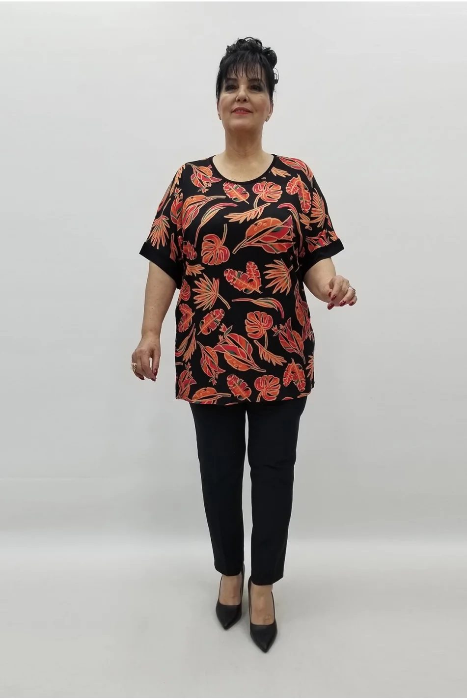 Miraggio Büyük Beden Bluz 99541 SİYAH