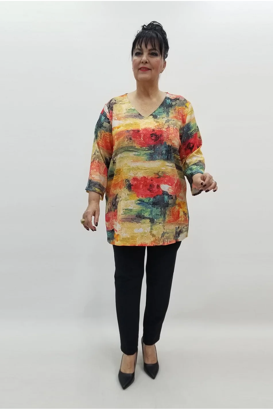 Miraggio Büyük Beden Bluz 99545 ORANJ