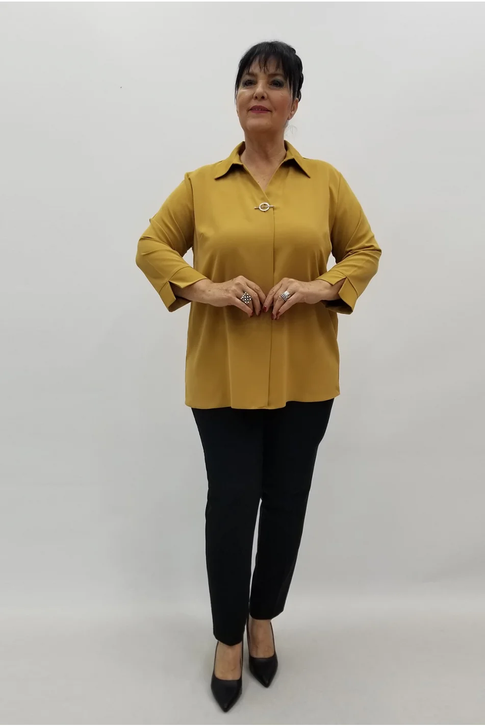 Miraggio Büyük Beden Bluz 99599 HARDAL