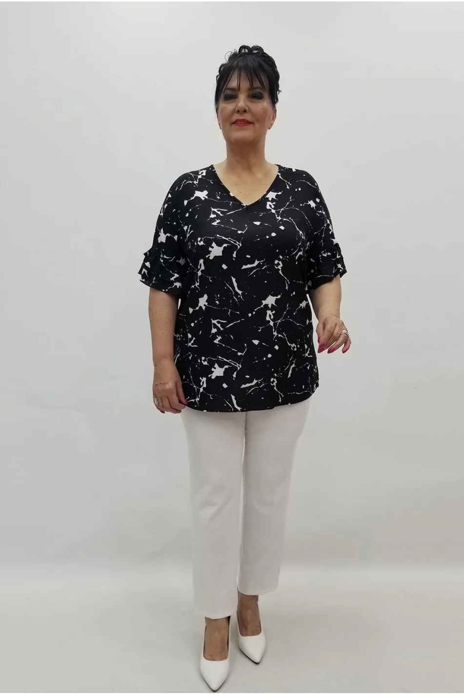 Miraggio Büyük Beden Bluz 99641 SİYAH