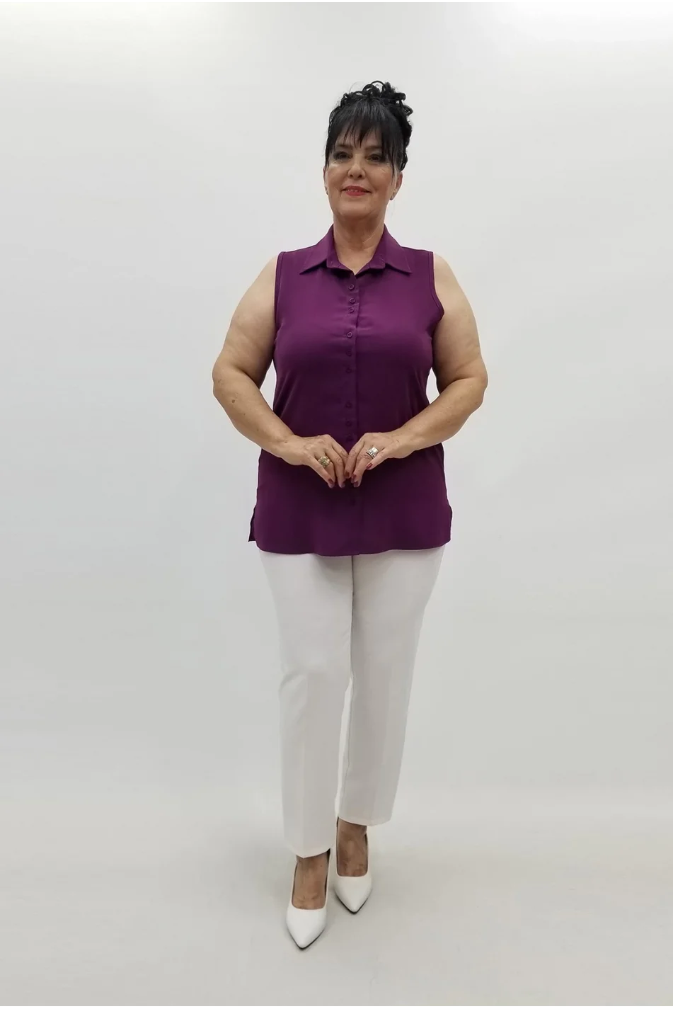 Miraggio Büyük Beden Bluz 99645 MÜRDÜM