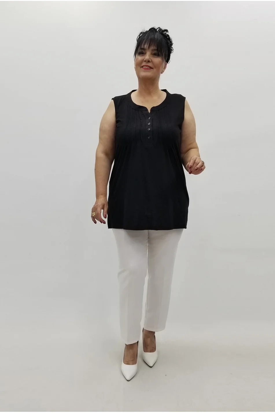 Miraggio Büyük Beden Bluz 99709 SİYAH