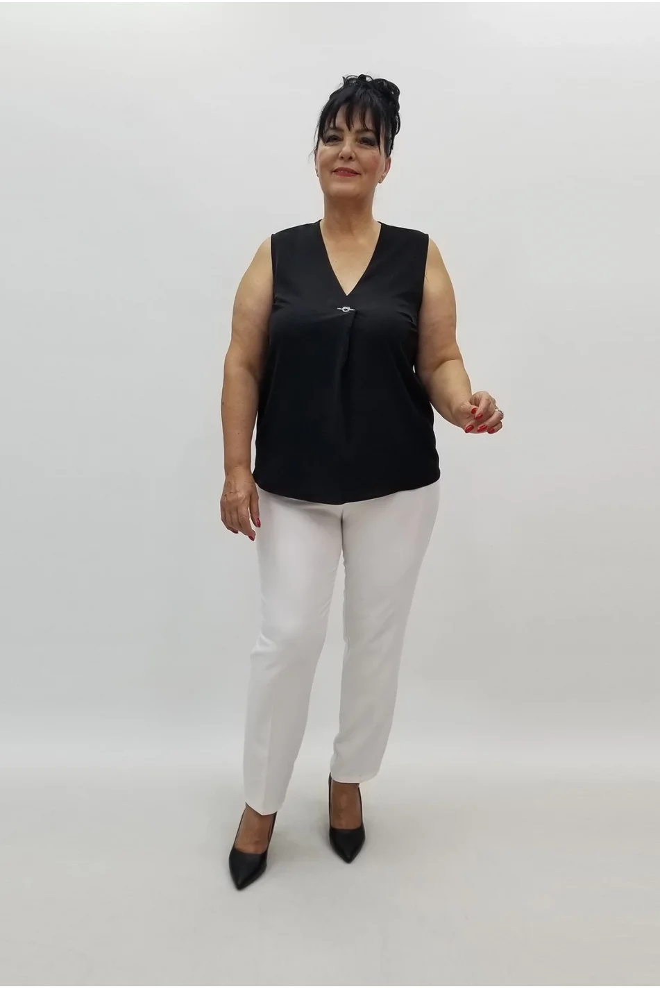 Miraggio Büyük Beden Bluz 99733 SİYAH