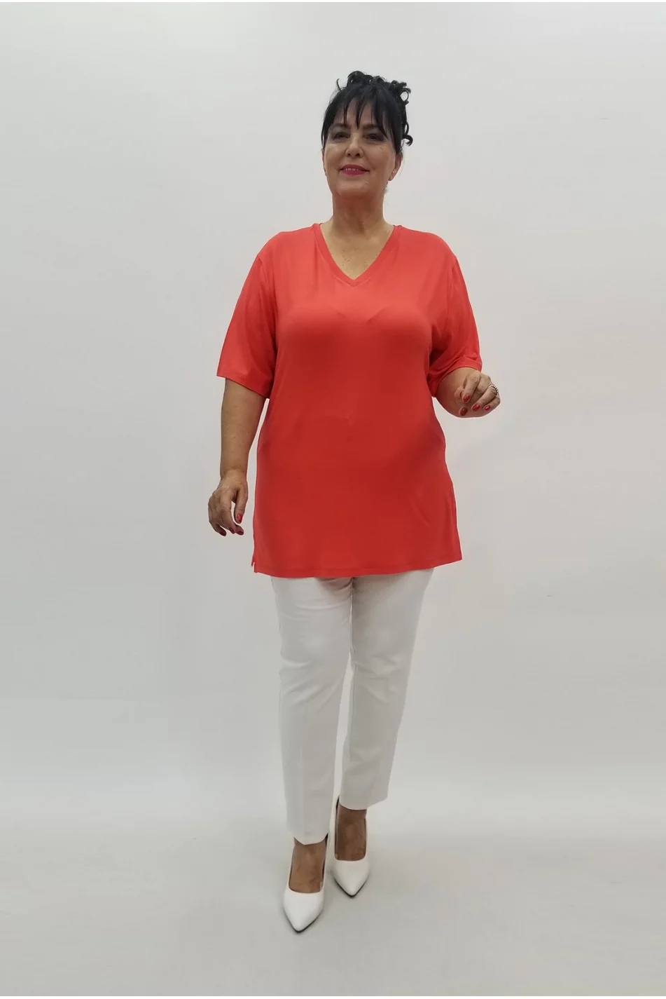 Miraggio Büyük Beden Bluz 99755 MERCAN