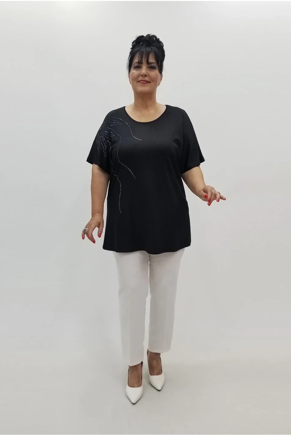 Miraggio Büyük Beden Bluz 99760 SİYAH