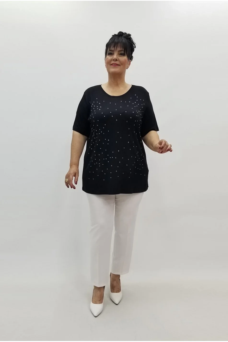 Miraggio Büyük Beden Bluz 99761 SİYAH